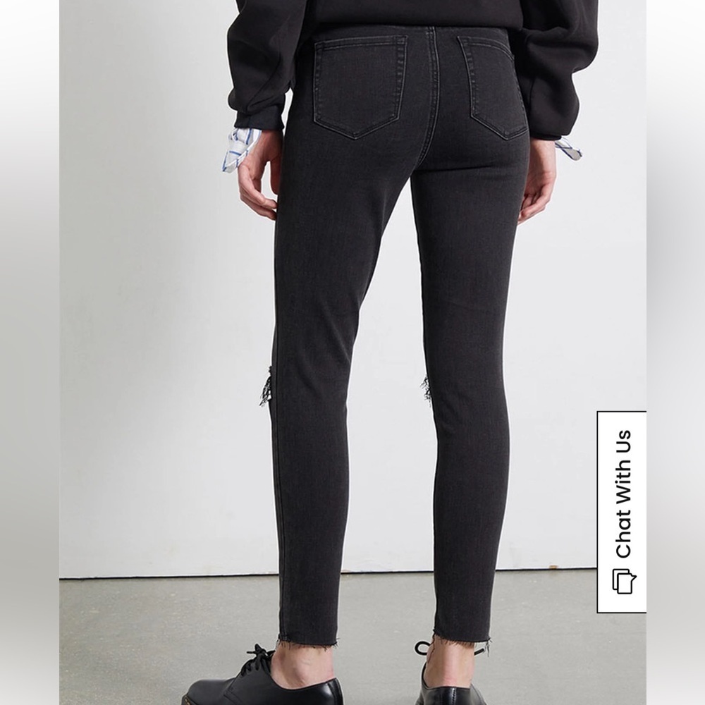 PacSun High Rise Jegging Distressed Denim Jeans Washed Black 26 - Picture 3 of 13